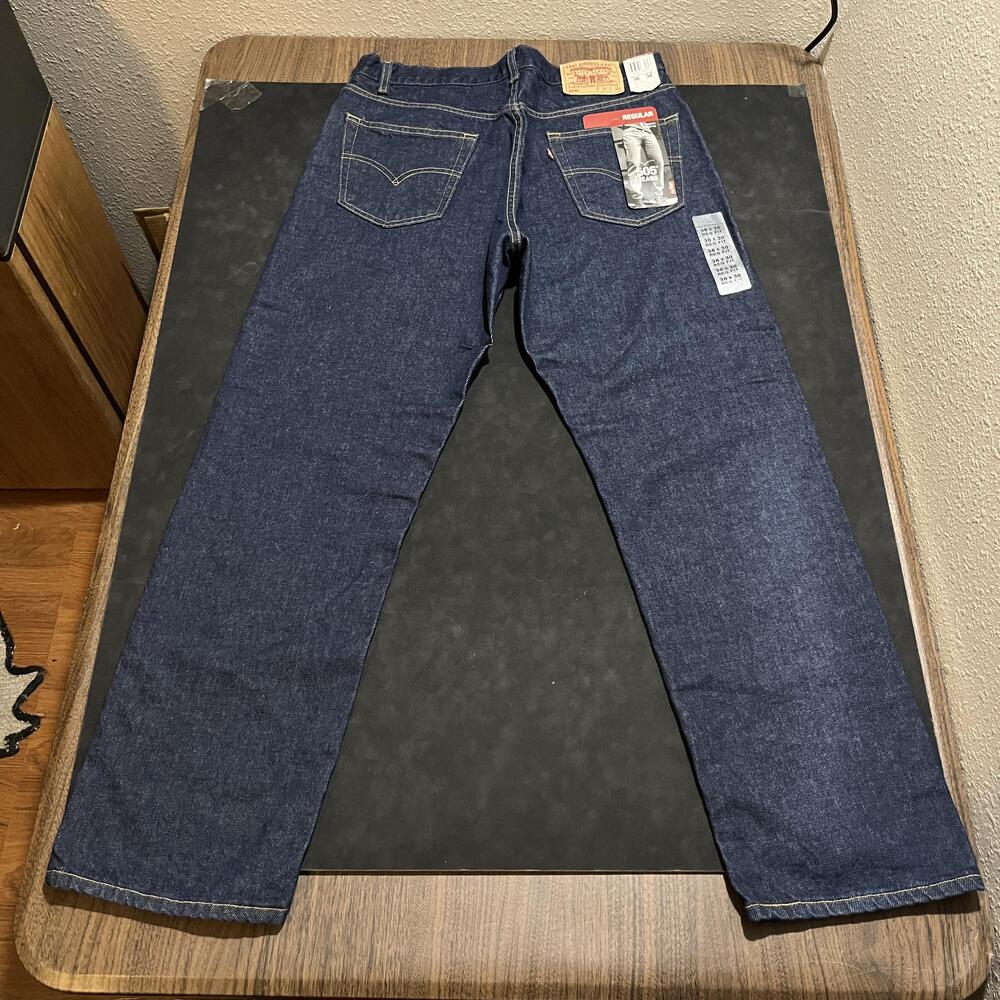 Vintage Levis 505 Jeans Mens 36x30 Blue Denim Regular Fit Straight Leg New Tags